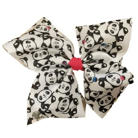 JoJo Siwa Large Cheer Hair Bow (Panda Bears)