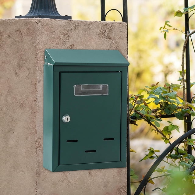 Buzón de pared,Buzón de pared con cerradura de hierro,Buzón de correo decorativo resistente,Buzón Durabilidad Práctica Hogar,Decoración de casa moderna premium,Entrada de gran capacidad y