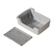 thumbnail image 1 of Inodoro para perros, inodoro para orinar, inodoro extragrande desmontable para entrenamiento, orinal para perros gris con estera, 1 of 9