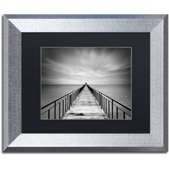 Michael de Guzman 'Withstand' Black Matted Framed Art