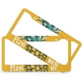 thumbnail image 2 of Pineapple Plays Well with Others License Plate Frames 2 Pieces Fruit Pineapples Customized Decor Car Tag for Men/Women 2 Hole Quality Aluminum License Plate Cover, 2 of 6