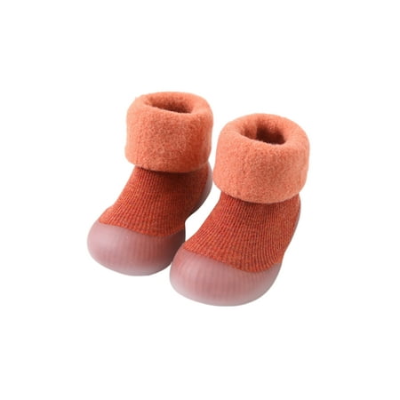 

Daeful Newborn Sock Boot Anti Collision Crib Boots Prewalker Floor Shoes Comfortable Breathable First Walker Shoe Indoor Slipper Booties Light Red 5C