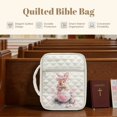 thumbnail image 7 of Xixirimido Bible Cover Case for Women Men, Large Bible Bag Bible Study Supplies Accessories Quilted Bible Carrying Cases with Handle Christian Gift, Rabbit Easter Egg Cherry Blossom Pattern, 7 of 7