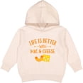 thumbnail image 2 of Inktastic Life's Better Mac & Cheese Toddler Hoodie, 2 of 4