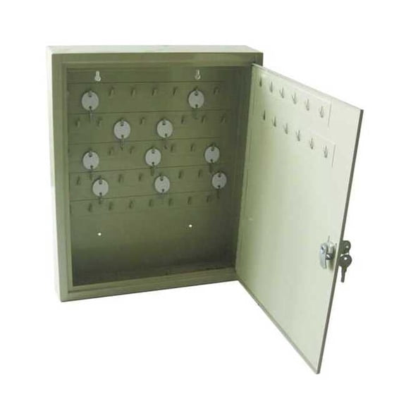 Manufacturer Varies Key Control Cabinet, Steel, Beige, 62 Key Capacity 2NET4