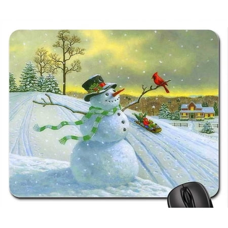 POPCreation Time to make a Snowman Mouse pads Gaming Mouse Pad 9.84x7.87 inches