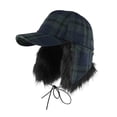 thumbnail image 2 of Kalauyu Men Hat Winter Russian Hat with Faux Fur Earflap Hat Windproof for Skiing, 2 of 3