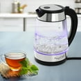thumbnail image 6 of MegaChef 1.7 Liter Glass and Stainless Steel Electric Tea Kettle in Silver, 6 of 6