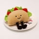 thumbnail image 4 of 1pc Plush Taco Cake Toy Cute Simulation Food Mexican Roll Hamburger Soft Doll Cut Home Decor Keychain Pendant Kids Birthday Gift, 4 of 5