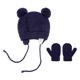 thumbnail image 2 of Gorro Con Orejas De Punto Cálido Para Bebés Y Niños, Conjunto De Guantes Cálidos, Gorro De Cúpula Encantador De Color Sólido + Guantes, Novedad De 2021 Moyic AP006663-04, 2 of 6