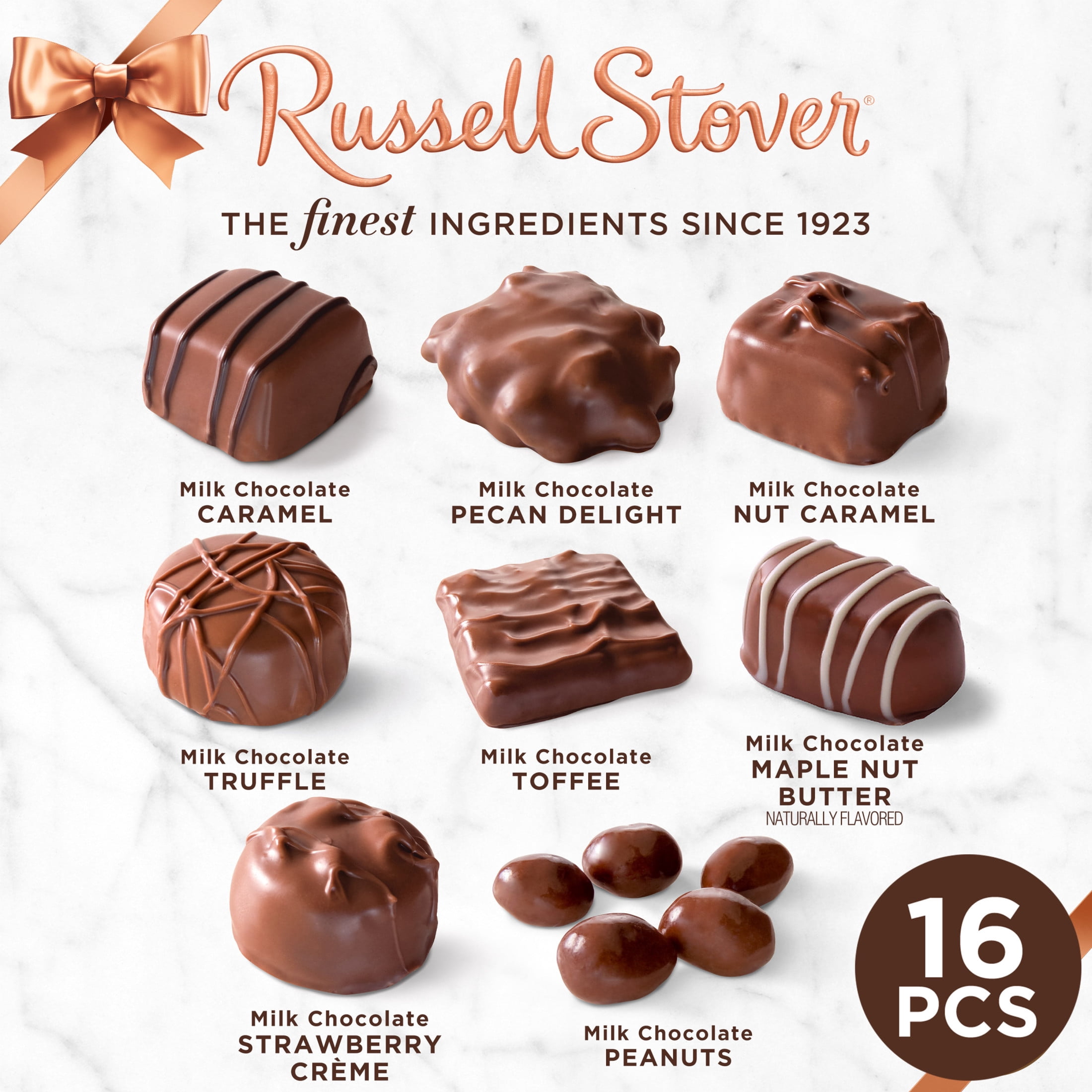 (2 pack) RUSSELL STOVER Christmas Milk Chocolate Candy Assortment Gift Box, 9.4 oz.