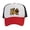 White/Red/Black, variant on Gravity Threads Lion of Judah Adjustable Trucker Hat, Black