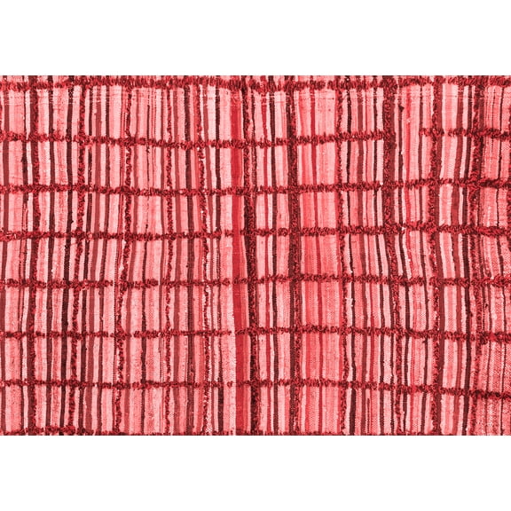 Ahgly Company Indoor Rectangle Abstract Red Modern Area Rugs, 5' x 7'