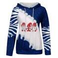 thumbnail image 4 of Sudadera informal de manga larga con estampado navideño y bolsillo con capucha para mujer Fridja fksj3210, 4 of 4