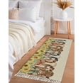 thumbnail image 3 of Area Rug with Tassels 2' x 5', Farmhouse Cow Sunflower Burlap Kitchen Runner Rug for Hallway Bedroom Throw Rugs, Rustic Wooden Fence Soft Door Mat for Bathroom Entrance Living Room, 3 of 9
