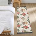 thumbnail image 3 of Yayeee Runner Rug for Bedroom 2'x6' Machine Washable Hallway Non Slip Mat, Red Christmas Poinsettia, 3 of 8