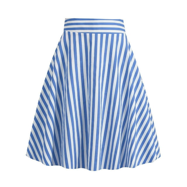 Kcodviy Jupe en Herbe à Rayures Rétro pour Femme, Jupe Décontractée Style Rétro, Jupe de Tennis pour Femmes, Cintres pour Jupes avec Poches, Jupes Mignonnes pour Femmes