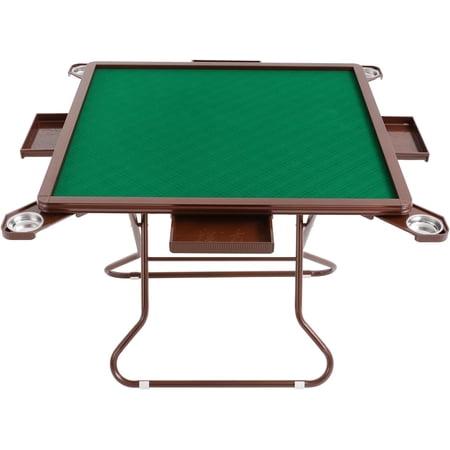 Portable Folding Mahjong Table W/ 4 Cup Holders & Drawers, 35" Square Metal Mahjong Table Outdoor/Indoor Relax, 29.32 lbs Gaming Tool for a Strategic Poker Session