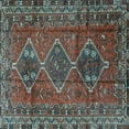 thumbnail image 1 of Ahgly Company Indoor Square Persian Light Blue Traditional Area Rugs, 4' Square, 1 of 4