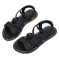 thumbnail image 5 of NIEWTR Girls Two Strap Sandals Easy On Casual Summer Shoes for Toddler Little Kid(Black,11.5), 5 of 5