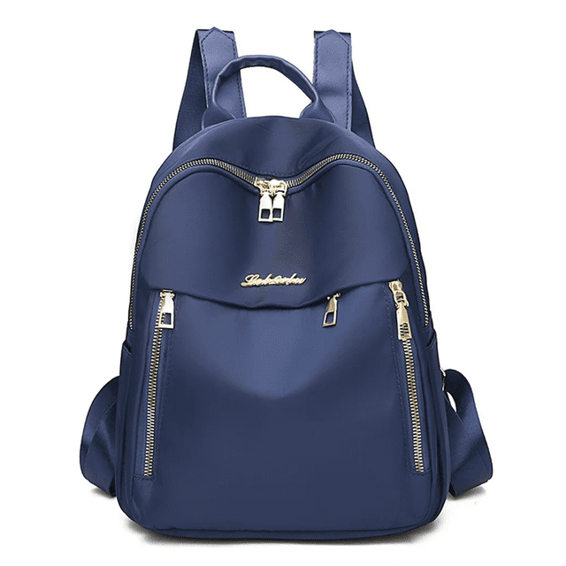 Mochila Para Mujer Moda Impermeable, AZUL MARINO