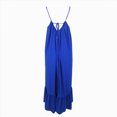 thumbnail image 4 of NIEWTR Robe d'Été Ample pour Femme, Robe de Plage d'Été à Col en V Sans Manches, Décontractée et Fluide, Maxi (Bleu, M), 4 of 6