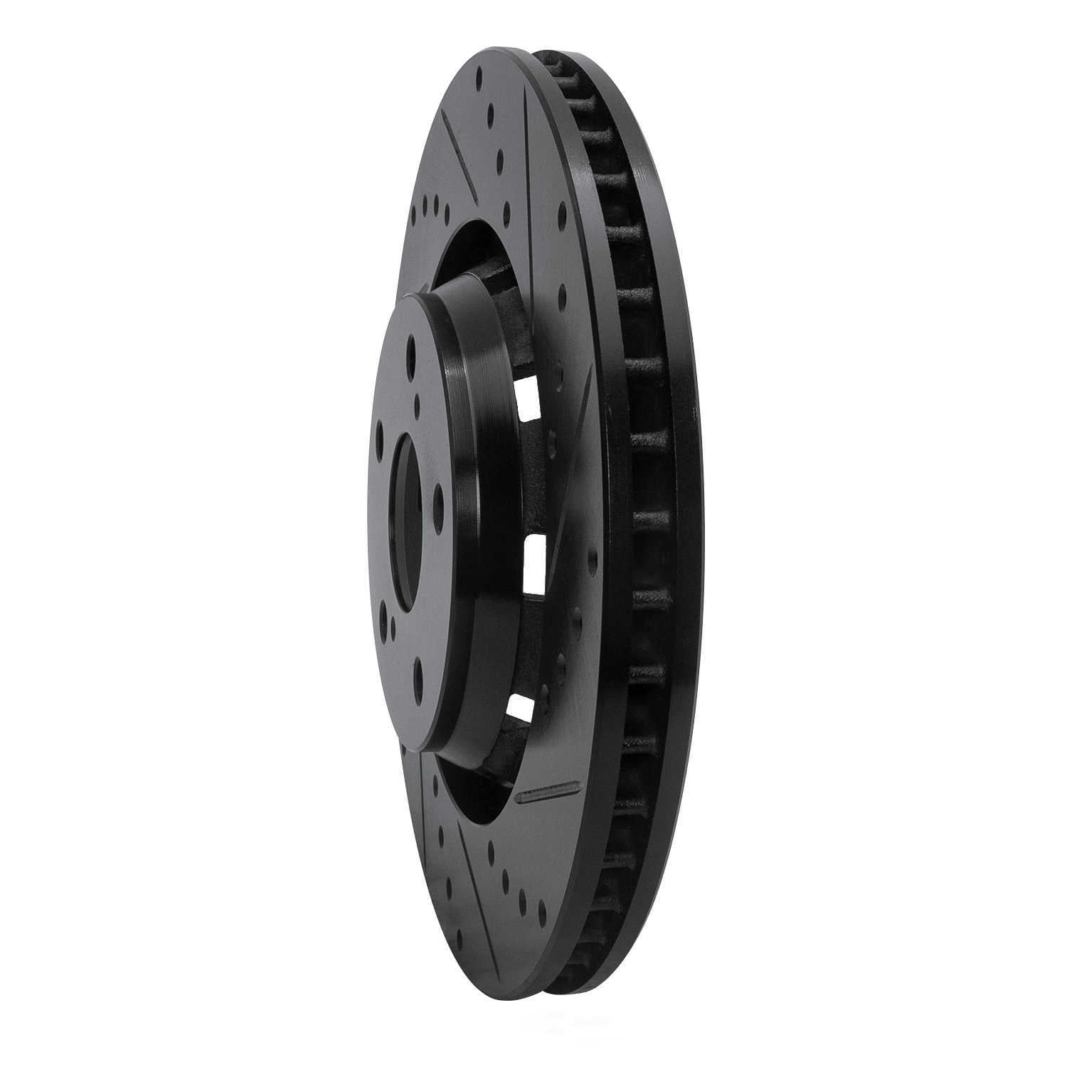 Dynamic Friction Company 633-76085R DFC Brake Rotor - Drilled And Slotted - Black