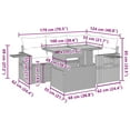 thumbnail image 2 of vidaXL Garden Sofa Set Black, Cream White, 2 of 6