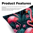 thumbnail image 2 of Flamingo Velvet Throw Pillow Covers Set of 2 - 16x16, 18x18, 20x20 Inches - Unique Patterns - Bed Pillow Inserts Included for Various Occasions, 2 of 6