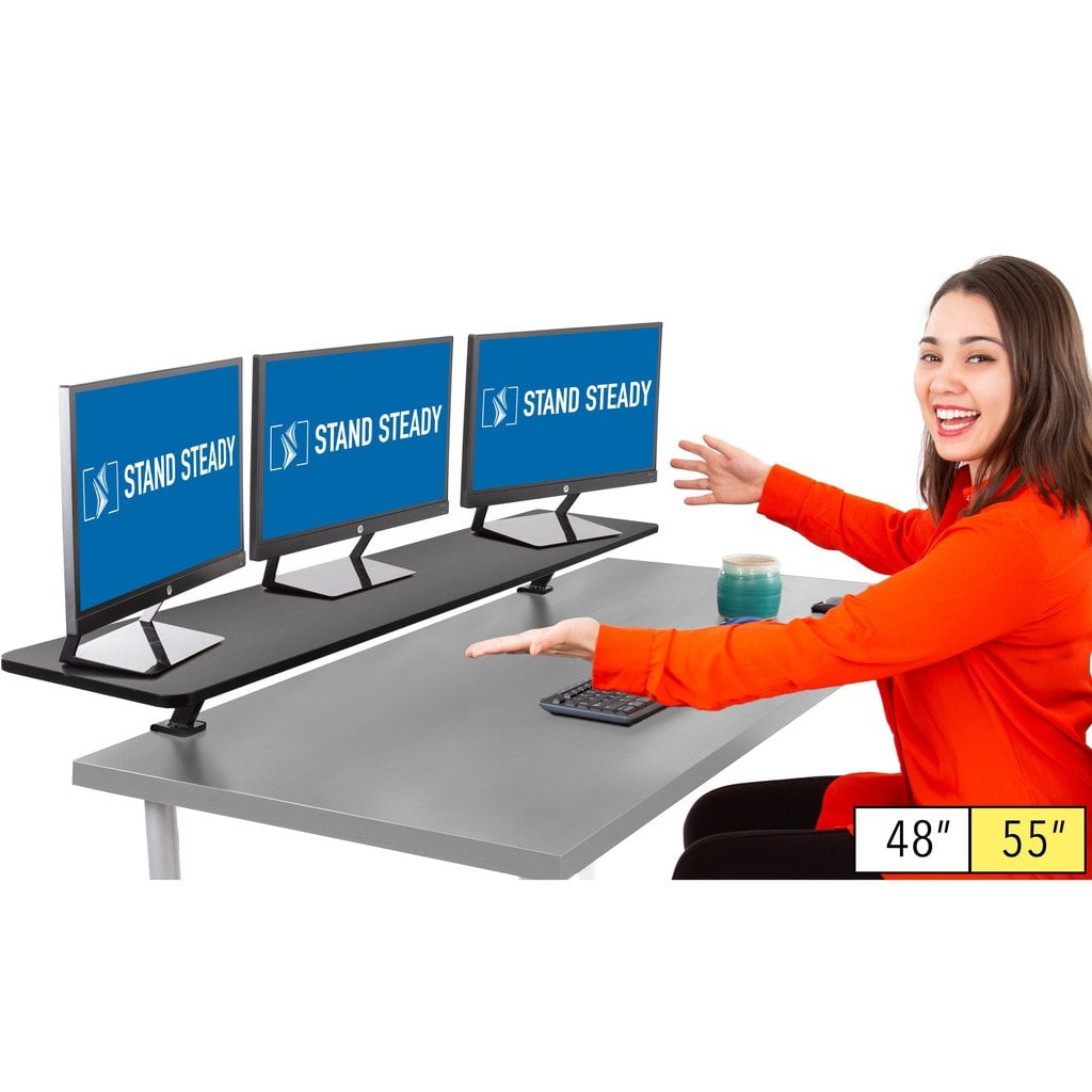 Stand Steady 55" Clampon Desk Shelf Extra Large Surface Supports 3