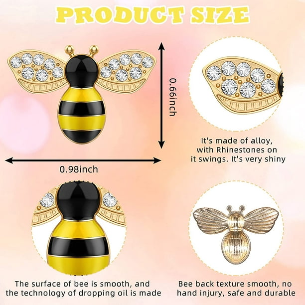 Enamel Bee Charms Pendants Bee Rhinestone Charms Honeybee Craft Pendants  DIY Bee Shape Charm Embellishments for Handmade Jewelry Keychain Crafts  Decorations Making 