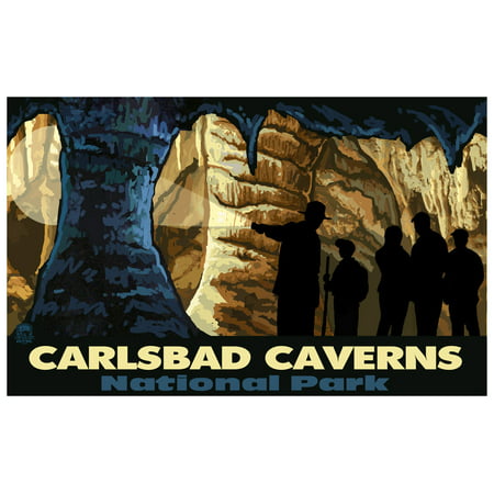Carlsbad Caverns Cave Tour New Mexico Travel Art Print Poster by Paul A. Lanquist (12