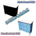thumbnail image 5 of Portable Folding Party Bar w/ Black & Hawaiian Bar Skirts - Single Set, 5 of 6