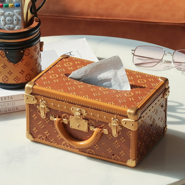 Caja de pañuelos para el hogar, sala de estar, caja de pañuelos creativa, caja de almacenamiento para mesa de café, caja organizadora con control remoto, caja de pañuelos