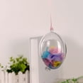 thumbnail image 5 of 10 Uds bolas de adornos ovaladas huecas transparentes bolas de plástico en forma de huevo flor conservada decoración de Pascua, 5 of 5