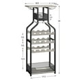 thumbnail image 3 of Metal Wine Rack Wine Bottle Holders Stands Freestanding Floor,Wine Storage Organizer Display Rack Table Wine Glass Rack for Bar Kitchen Dining Living Room, Small Spaces, 3 of 9