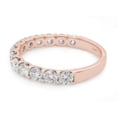 thumbnail image 4 of AFFY 1.20CT Round Lab Created Moissanite Diamond Half Eternity Wedding Band Ring in 14K Solid Rose Gold-8.5, 4 of 8