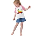 thumbnail image 4 of RXIRUCGD 2025 Vêtements d'Été pour Enfants Tout-Petits Garçons Filles Mode Mignon Col Rond Imprimé Manches Courtes Haut, 4 of 6