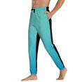 thumbnail image 3 of Kdxio Teal Turquoise Pattern Joggers,Sweatpants for Men with Pockets-Small, 3 of 5