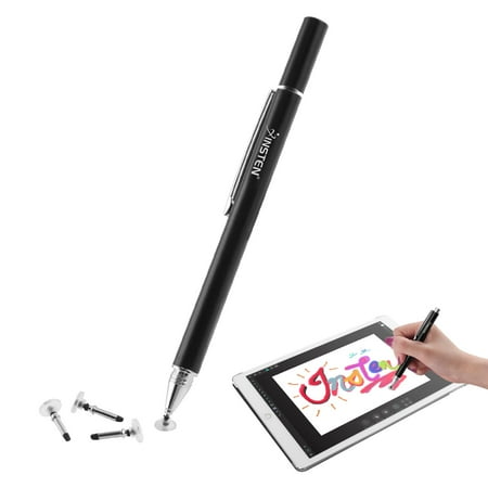 - Insten 2 Pack Universal Precision Disc Fine Point Stylus Pens with 3 Replacement Discs Tip - Stylus Pens for Tablet touch screens Cell phone Laptop iPhone iPad Samsung Tab - Black