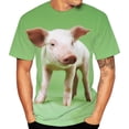 thumbnail image 4 of Summer New Funny Pig T-Shirts Cute Animal 3D Print Streetwear Men Women Casual Fashion Oversized T Shirt Kids Tees Tops Clothing, 4 of 5
