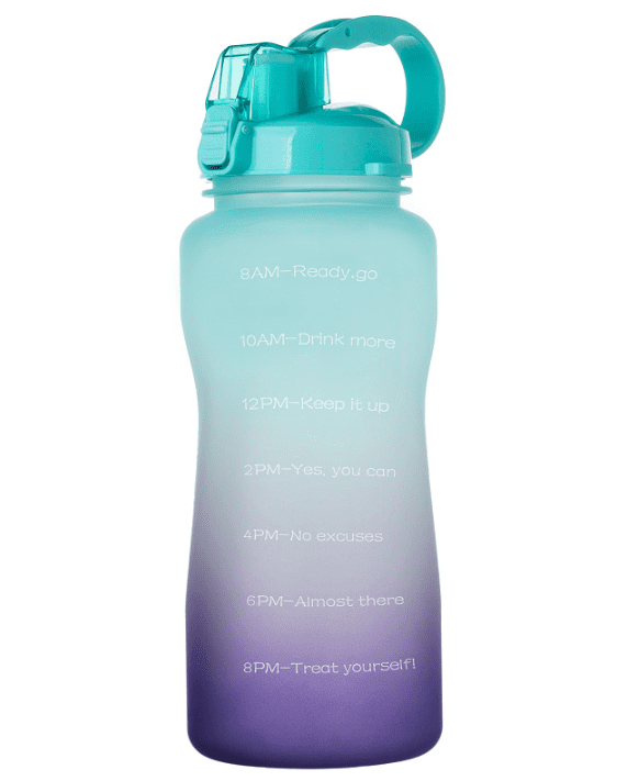 Fidus Large 1 Gallon Motivational Water Bottle With Paracord Handle  Removable 