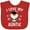 Red, variant on Inktastic I Love My Auntie with Cute Penguin and Hearts Girls Baby Bib