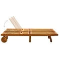 thumbnail image 3 of vidaXL Patio Lounge Chair Sunbed Sunlounger with Cushion Solid Acacia Wood, 3 of 6