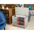 thumbnail image 4 of Eccostyle Solid Bamboo Storage Chest Bench - Brushed Gray, 4 of 7