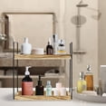 thumbnail image 2 of Cipaher Storage Shelf Organizer for Kitchen Bathroom Bedroom 2 Tiers Countertop Wood Storage Shelf, 2 of 5