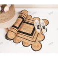 thumbnail image 5 of Rectangle Rug Natural Jute Rug Hand Braided Beige and Black Color Rounding Line Pattern Area Rug, 5 of 5
