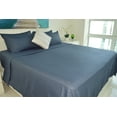 thumbnail image 2 of Victoria Valenti Embossed Bed Sheet Set with 4 Pillow Cases, Double Brushed and Ultra Soft with Deep Pockets for Extra Deep Mattress, High Quality Microfiber, Hypoallergenic CAL KING NAVY, 2 of 5