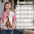 thumbnail image 7 of Chaqlin Cherry Blossom Classic Horse Kids Wolf Sweatshirt Quarter Zip Up Pullover Animal Print Top Howling Wolf Design Trendy Fall Clothes for Boys Girls Size 13-14, 7 of 7