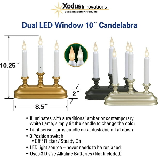 Xodus innovations battery operated led window candle dusk to dawn light sensor new arrivals